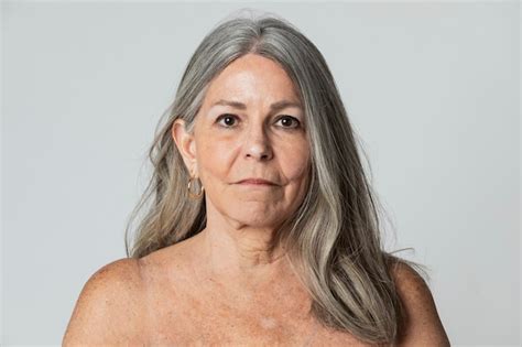 Premium Photo Portrait Of A Semi Nude Beautiful Senior Woman