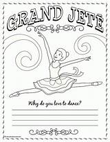 Coloring Pages Dance Jazz Ballet Gymnastics Positions Jete Grand Colouring Ballerina Sheets Kids Position Recital Clipart Dancers Band Camp Dancer sketch template