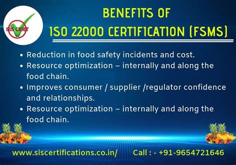 benefits  iso  certification fsms iso isofsms isoertification
