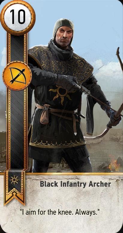 black infantry archer gwent card the witcher 3 wiki