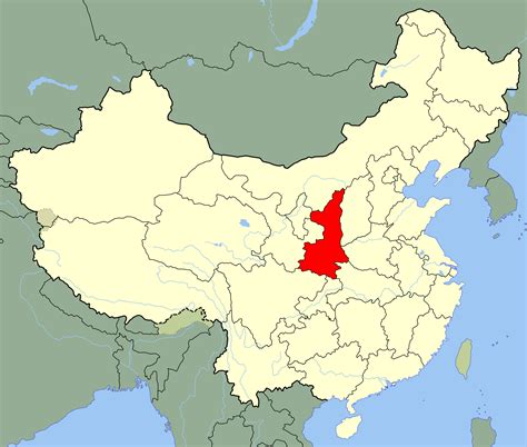 china shaanxi location map mapsofnet