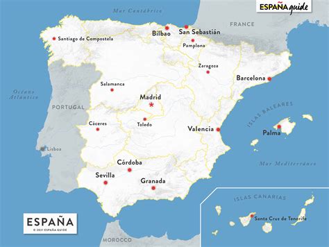 mapa de espana  espana guide