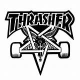 Thrasher Skateboard Skate Pentagram Skateboarding Transpa Wallpaperaccess Vectorified sketch template