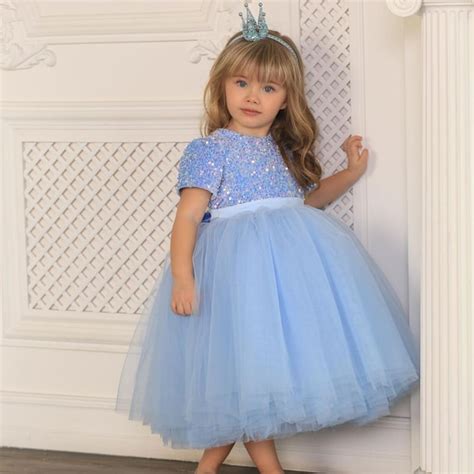 blue tutu dress midi tulle dress  girls princess tutu etsy