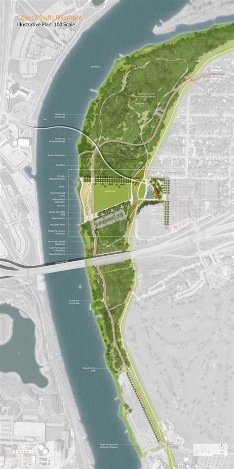 council bluffs riverfront master plan architizer
