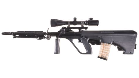 steyr aug sa heavy barrel rifle  scope rock island auction