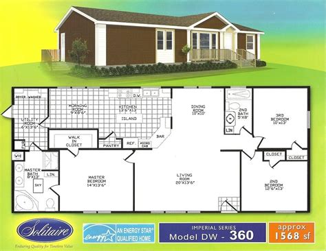 double wide mobile home floor plans homeplanone