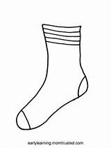 Socks Printable Seuss Momtrusted Earlylearning Birijus sketch template
