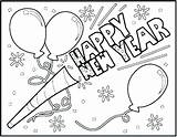 Coloring Years Eve Pages Printable Getcolorings sketch template
