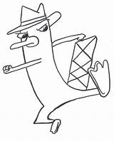 Pointillism Coloring Pages Platypus Perry Getdrawings Getcolorings Color sketch template