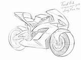 Hayabusa Motorbike sketch template