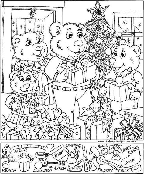 christmas hidden picture printables