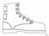 Boot Coloring Pages Shoe Boots Drawing Clipart Shoes Template Printable Jordan Library Men Do Clothes Comments Leave sketch template