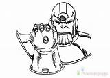 Thanos Kolorowanki Dzieci Gauntlet Bestcoloringpagesforkids sketch template