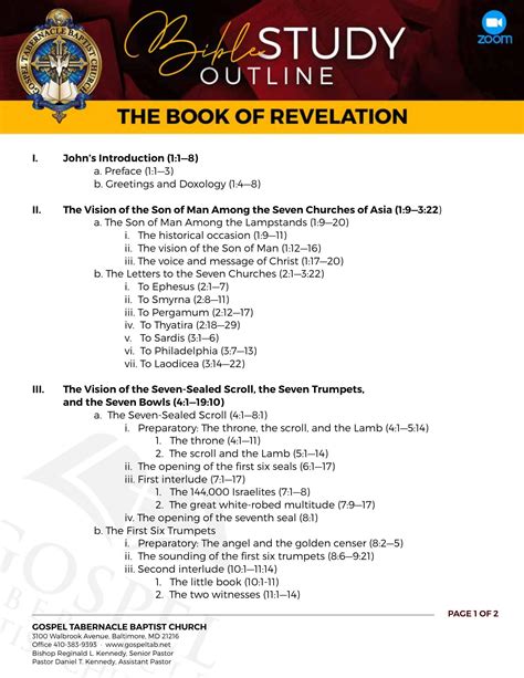 printable revelation bible study