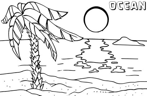 coloring pages beach coloring page
