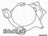 Snorlax Coloring Pokemon Pages Template sketch template