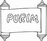 Purim Coloring Pages Printable Scroll Print sketch template