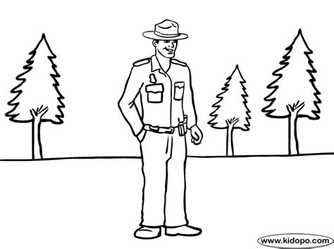 park ranger coloring page bear coloring pages coloring pages