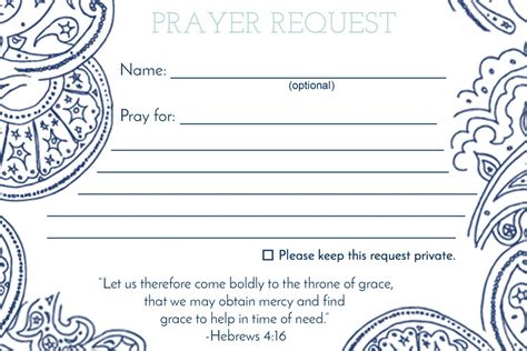 prayer request cards printable printable card