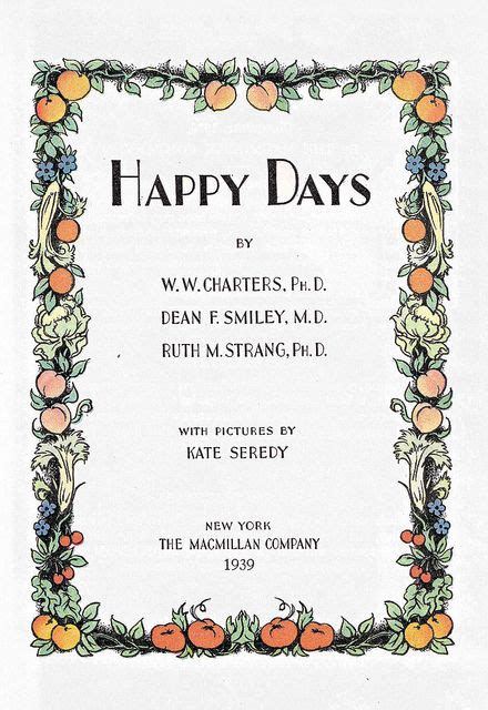 happy days title page happy day illumination art title page
