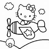 Coloring Pages Airplane Hello Kitty Colouring Aeroplane Cartoon Plane Clipart Getcolorings Color Sheets Advertisement Print Printable sketch template