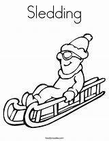 Sledding Coloring Sled Pages Template Winter Noodle Twistynoodle Built California Usa Popular Twisty Change sketch template