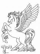 Pegasus Unicorn sketch template