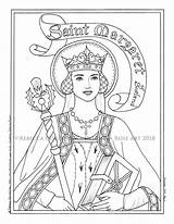 Coloring Margaret Scotland St Pages Saint Catholic Queen Choose Board sketch template