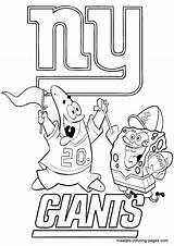 Coloring Giants Pages York Football Nfl Ny Spongebob Logo Mets Jets Printable Sf Knicks Helmets Drawing Clipart Helmet Getcolorings Color sketch template