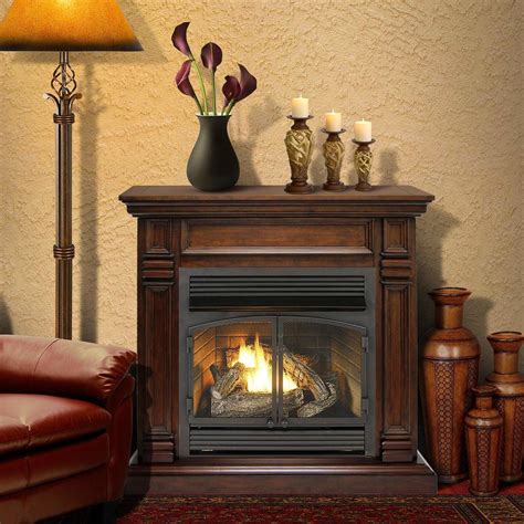 Duluth Forge Dual Fuel Ventless Gas Fireplace With Mantel 32 000 Btu