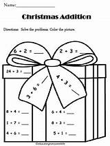 Christmas Math Addition Coloring Worksheets Activities Printable Grade Activtiy Activity Pages 1st Kindergarten Color First Maths Teacherspayteachers Subtraction Classroom Games sketch template