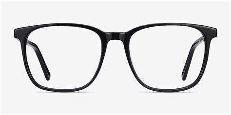 finn square black frame glasses for men eyebuydirect