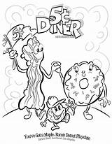 Coloring Bacon Nickel Diner Book Donut Getcolorings Pages Getdrawings Maple Famous sketch template