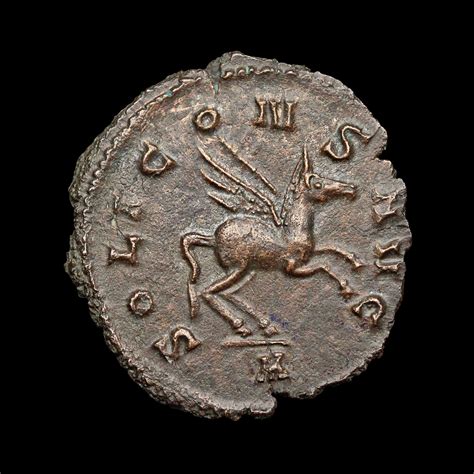 roman bronze coin  pegasus ancient resource touch  modern