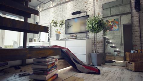 casual loft style living