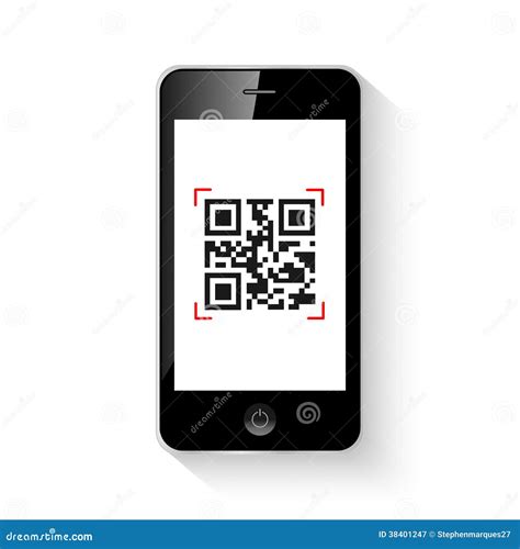mobile smart phone qr code stock vector illustration  mobile