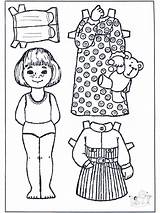 Paper Doll Coloring Dolls Pages бумажные Papirdukker Funnycoloring Printable Color Own раскраски куклы Colouring Paperdolls игрушки Craft Kids Kreativitet из sketch template