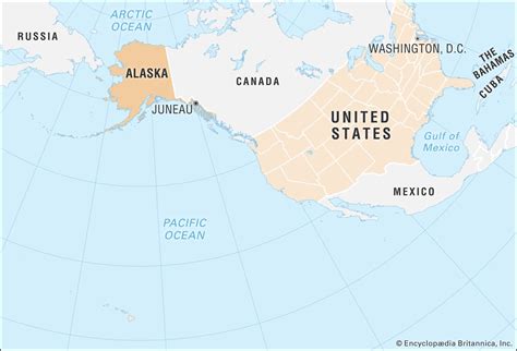 map  usa showing alaska