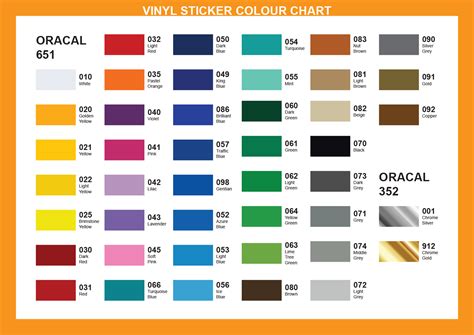 oracal  color chart  printable kingdomjza