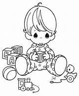 Baby Coloring Toys Playing Pages His Cute sketch template