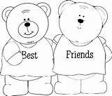 Coloring Pages Friends Friendship Friend Bff Color Forever Girls Kids Printable Clip Heart Bears Print Colouring Google Search Sheets Clipart sketch template