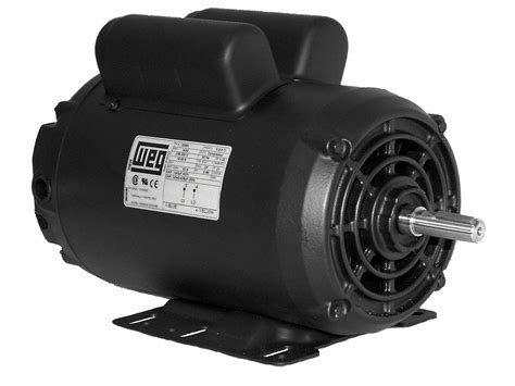 weg capacitor startrun  hp commercial duty air compressor motor