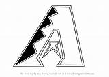 Diamondbacks Arizona Logo Draw Coloring Step Pages Drawing Mlb Tutorials Search Drawingtutorials101 sketch template