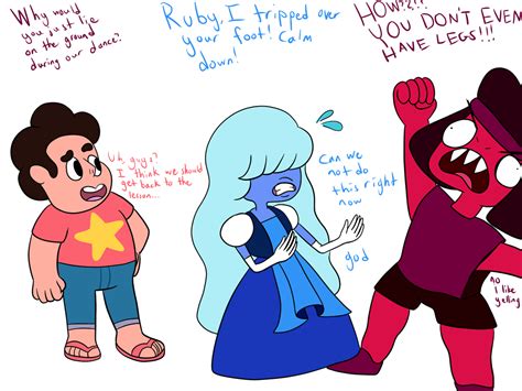 Ruby And Sapphire Attempt To Teach Steven Fusion By Xylaofspades On