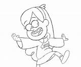 Mabel Pines Coloring Gravity Falls Pages Mable Getcolorings sketch template
