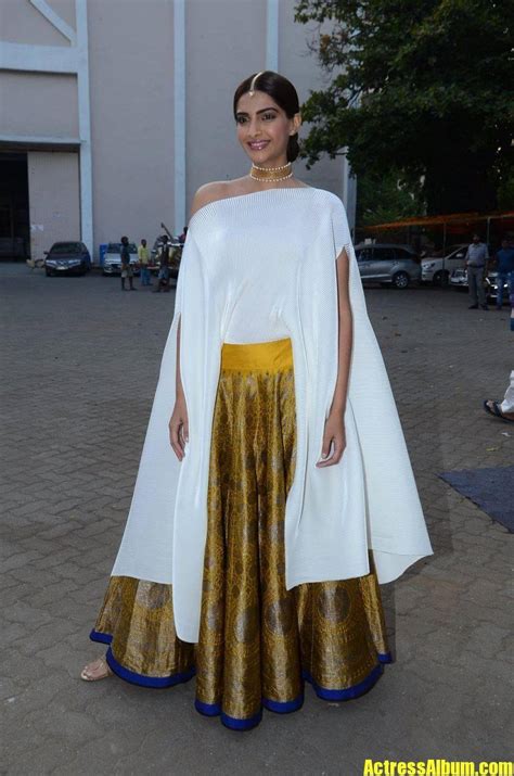 Bollywood Actress Sonam Kapoor Stills In White Dress
