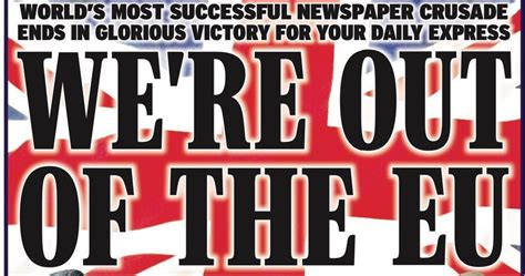 brexit newspaper front pages  daily express  daily mails