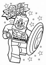 America Captain Coloring Lego Pages Printable Sheets Print Characters sketch template