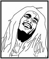 Bob Marley Drawing Getdrawings sketch template